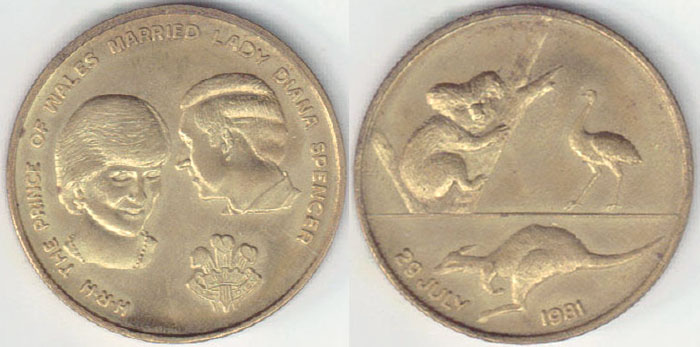 1981 Australia Royal Wedding Medallion A004196